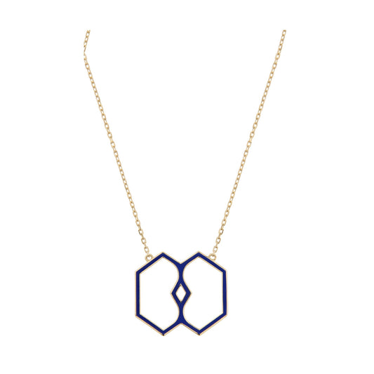 Marea Vision Necklace by Donydo – Yellow Gold Enamel face
