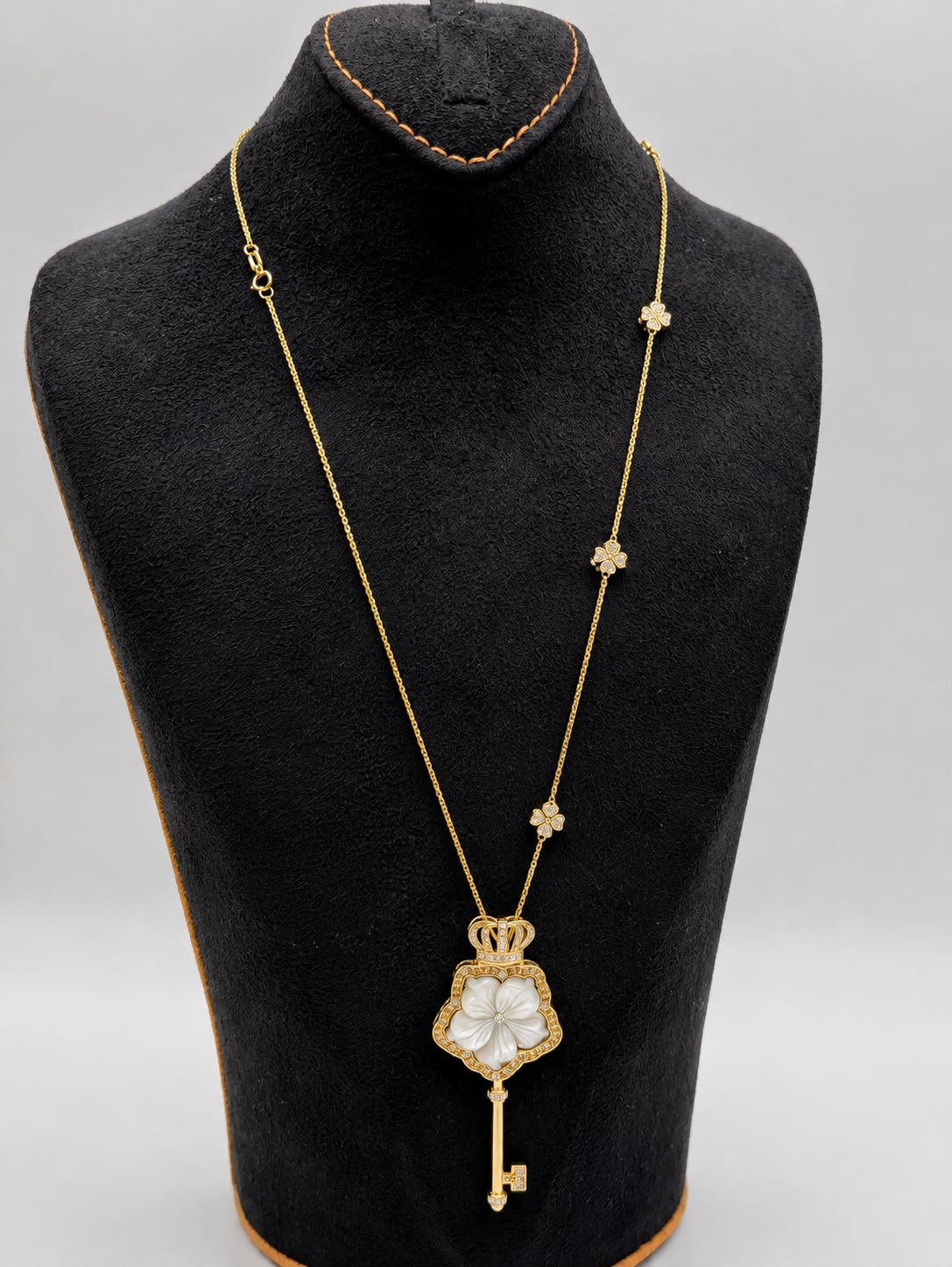 DTopaz Citrine & Blue Topaz Key & Chain