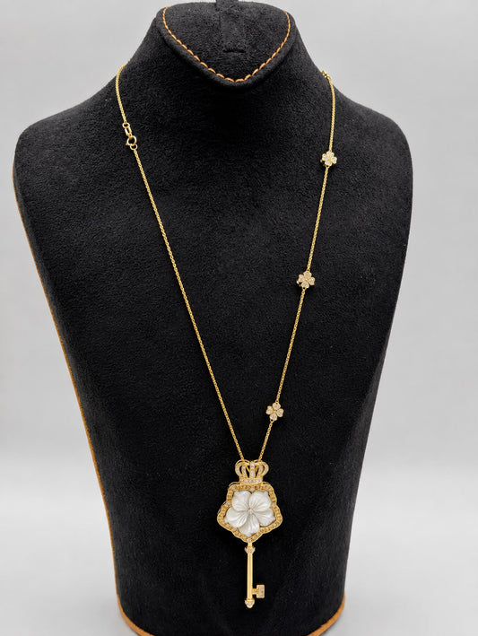 DTopaz Citrine & Blue Topaz Key & Chain