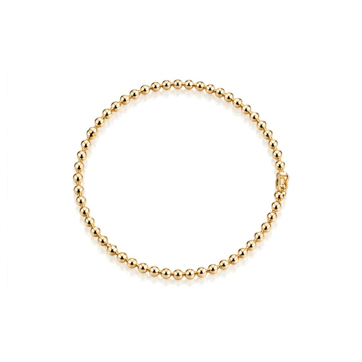 Gaia Gold Gaia Ball Bracelet in 18K gold, centred top angle