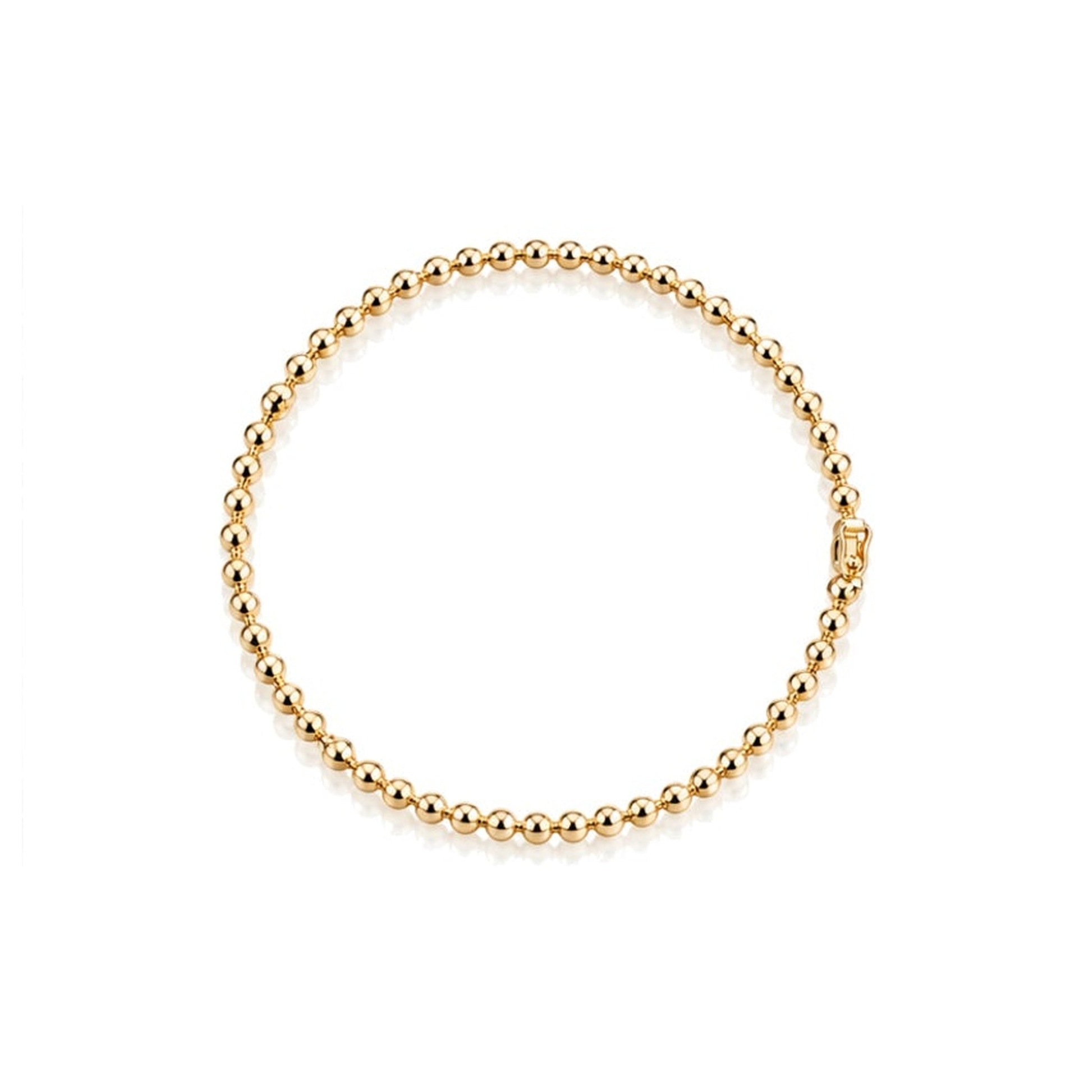 Gaia Gold Gaia Ball Bracelet in 18K gold, centred top angle