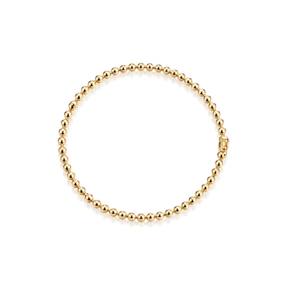 Gaia Gold Gaia Ball Bracelet in 18K gold, centred top angle