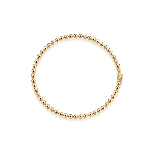 Gaia Gold Gaia Ball Bracelet in 18K gold, centred top angle