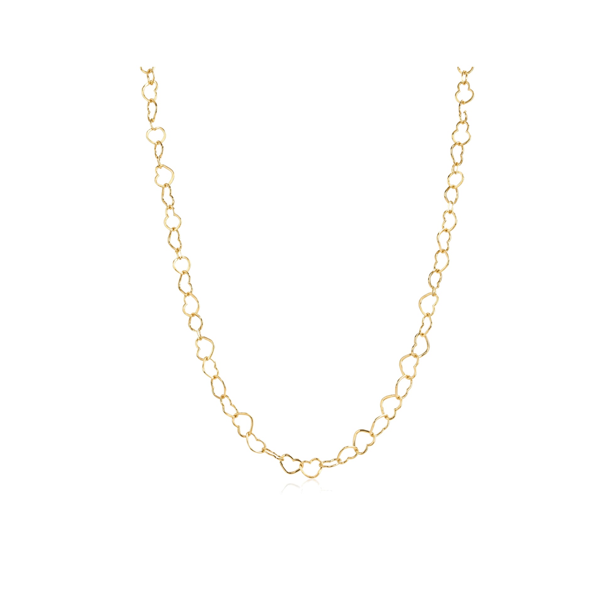 Gaia Gold Golden Hearts Chain Necklace in 18K yellow gold