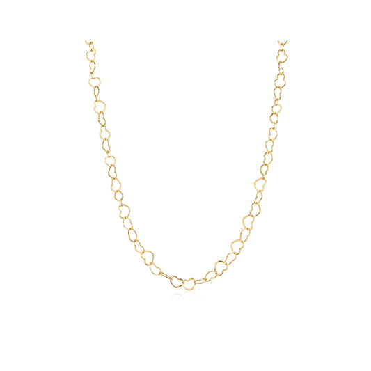 Gaia Gold Golden Hearts Chain Necklace in 18K yellow gold