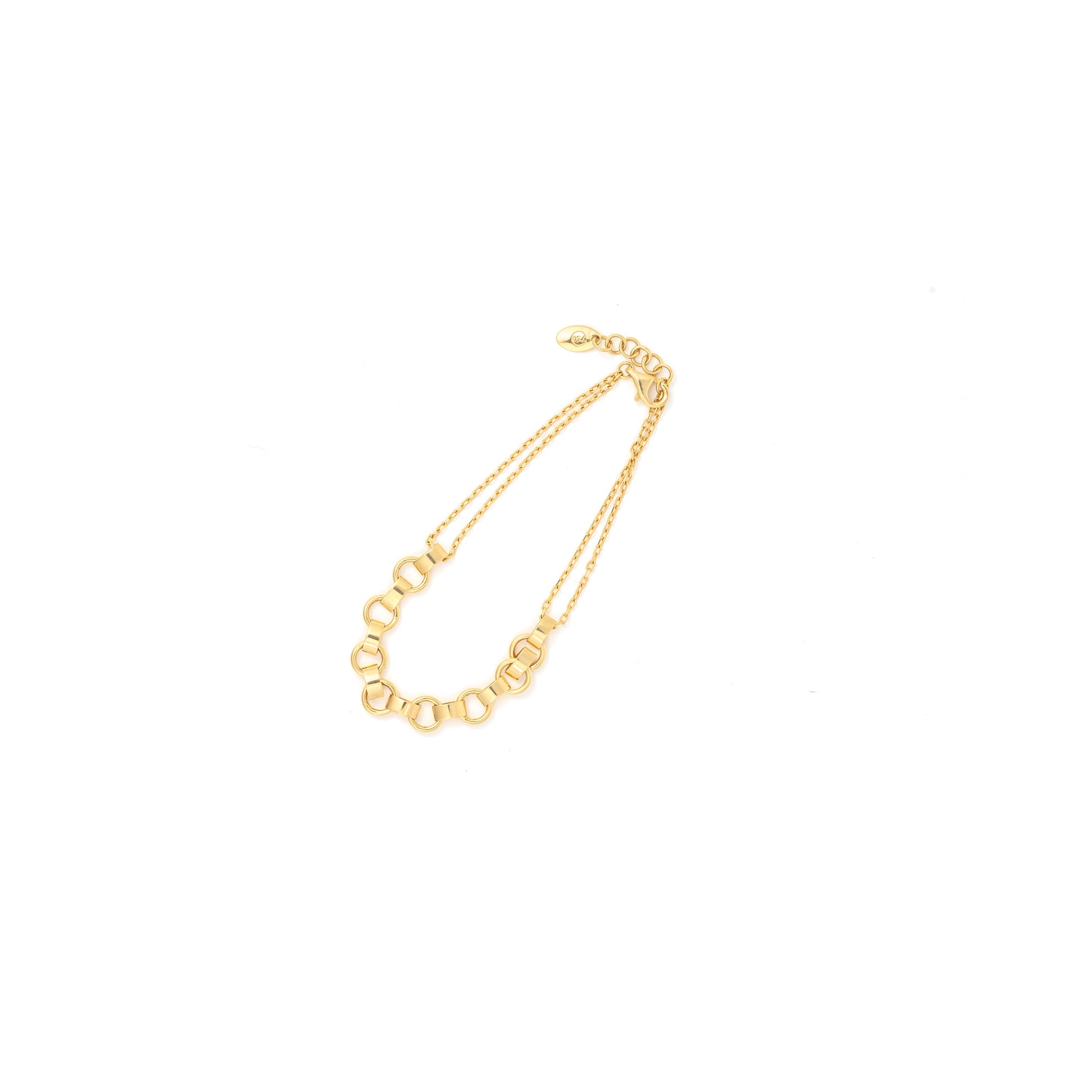 Gaia Gold Rounded Link Bracelet in 18K yellow gold