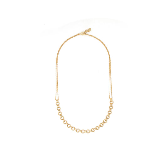 Gaia Gold Rounded Link Necklace in 18K yellow gold