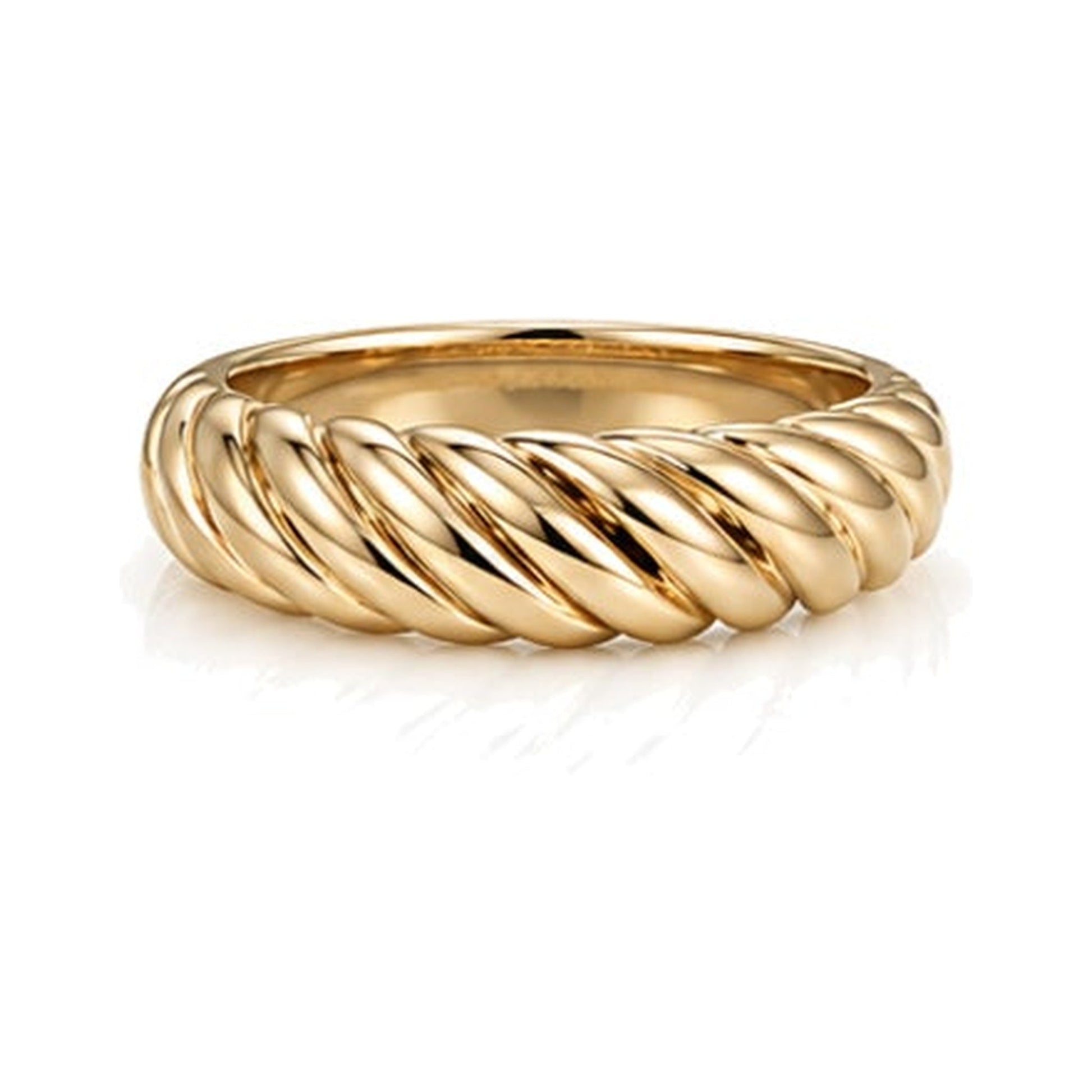 Gaia Gold Twist Ring in 18K yellow gold