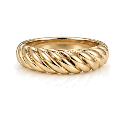 Gaia Gold Twist Ring in 18K yellow gold
