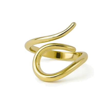 Gaia Gold Wave Ring in 18K yellow gold