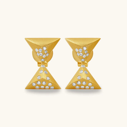 Hourglass Turning Point Diamond Studs