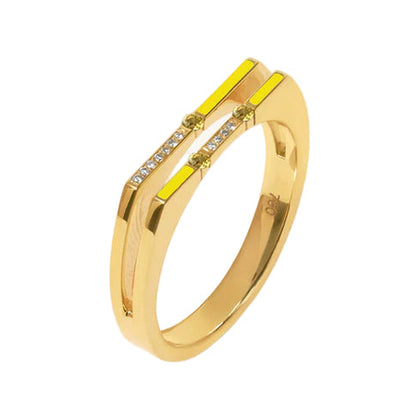 Versa Diamond & Yellow Sapphire Ring