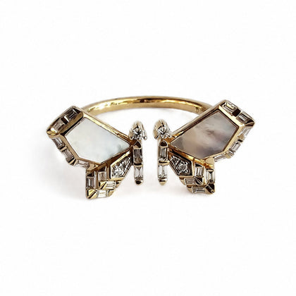 Mother of Pearl Butterfly Ring AJR38542