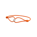 Orange bracelet with a gold clasp on a white background