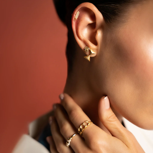 Joubijoux Hourglass Turning Point Diamond Studs, additional view