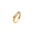 18k gold ring with diamonds, versatile wear design
