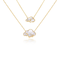 ABALII Cloud Story 18K yellow gold necklaces in large and small sizes