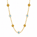 DTopaz 24K Gold Coin Chain Necklace, product view