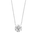 18k white gold pendant necklace with diamonds