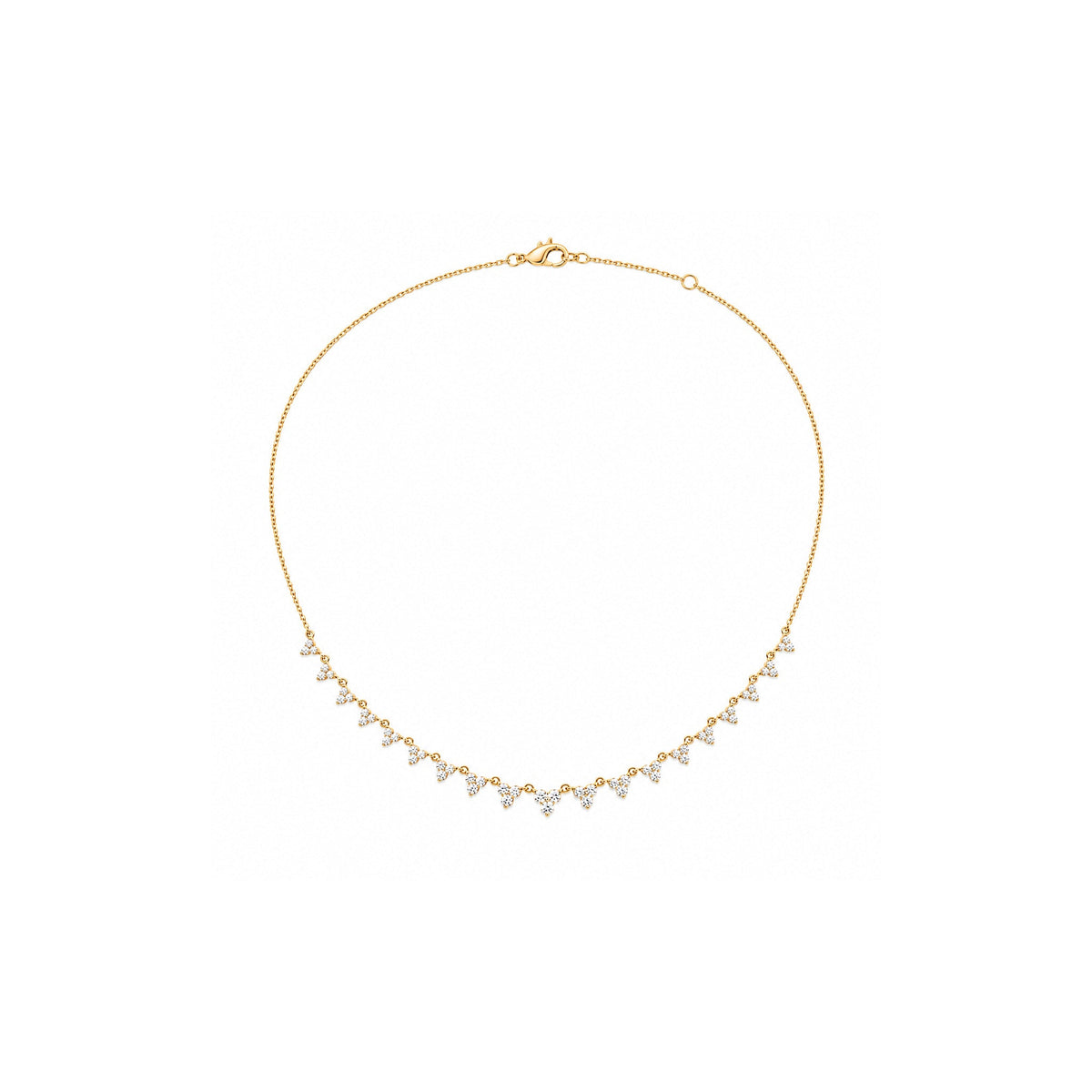18K yellow-gold Long Stardust Necklace with lab-grown diamonds