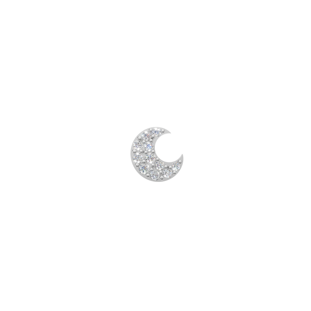 Rulla Jewelry Moon in 18K white gold with natural diamonds