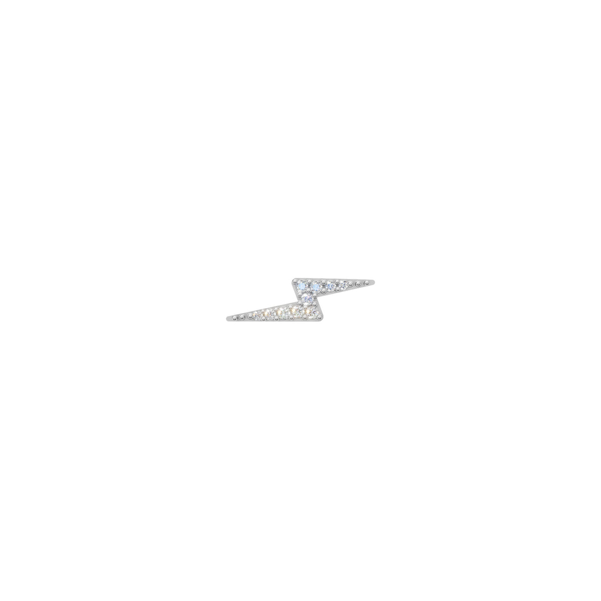 Rulla Jewelry Lightning Bolt in 18K white gold with natural diamonds