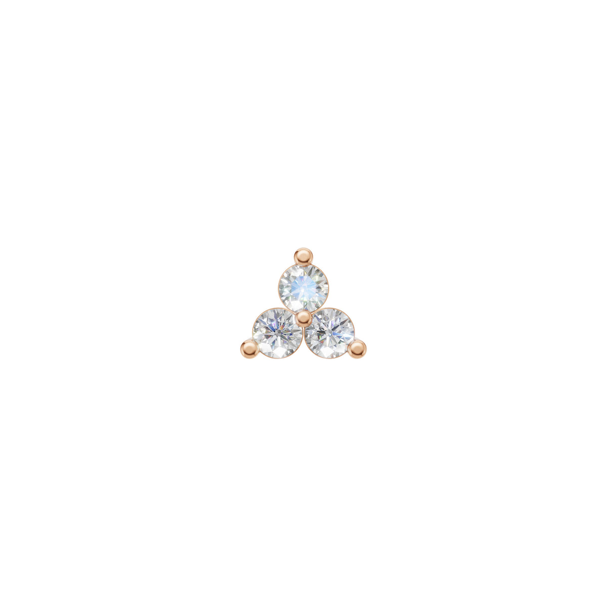 Rulla Jewelry Trinity in 18K rose gold with natural diamonds