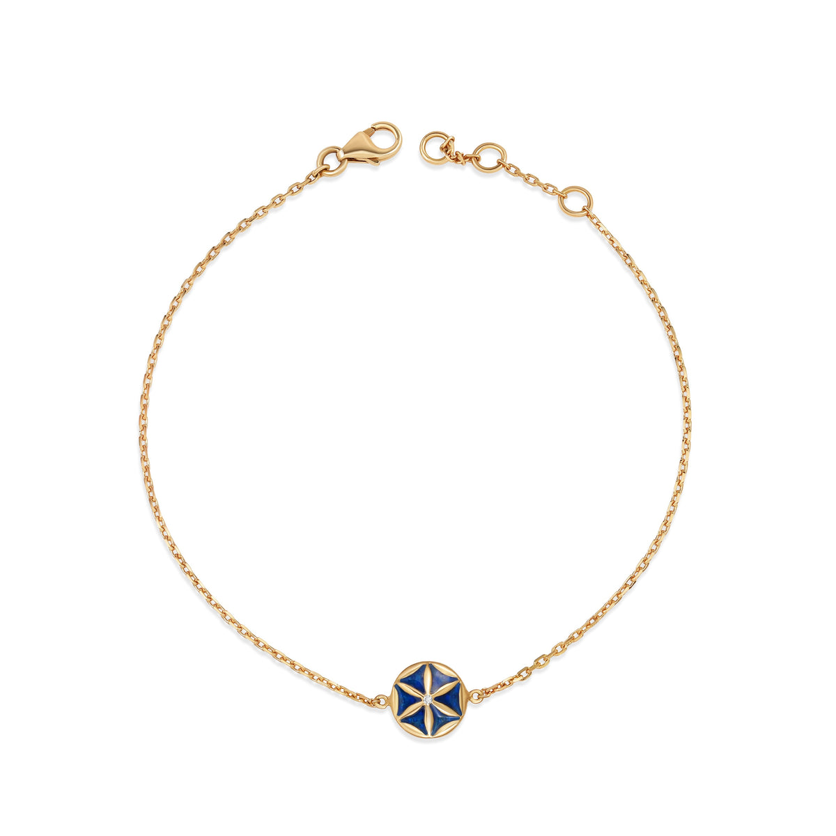 7LEAVES Flower of Elements one-flower bracelet on a white background, alternate view