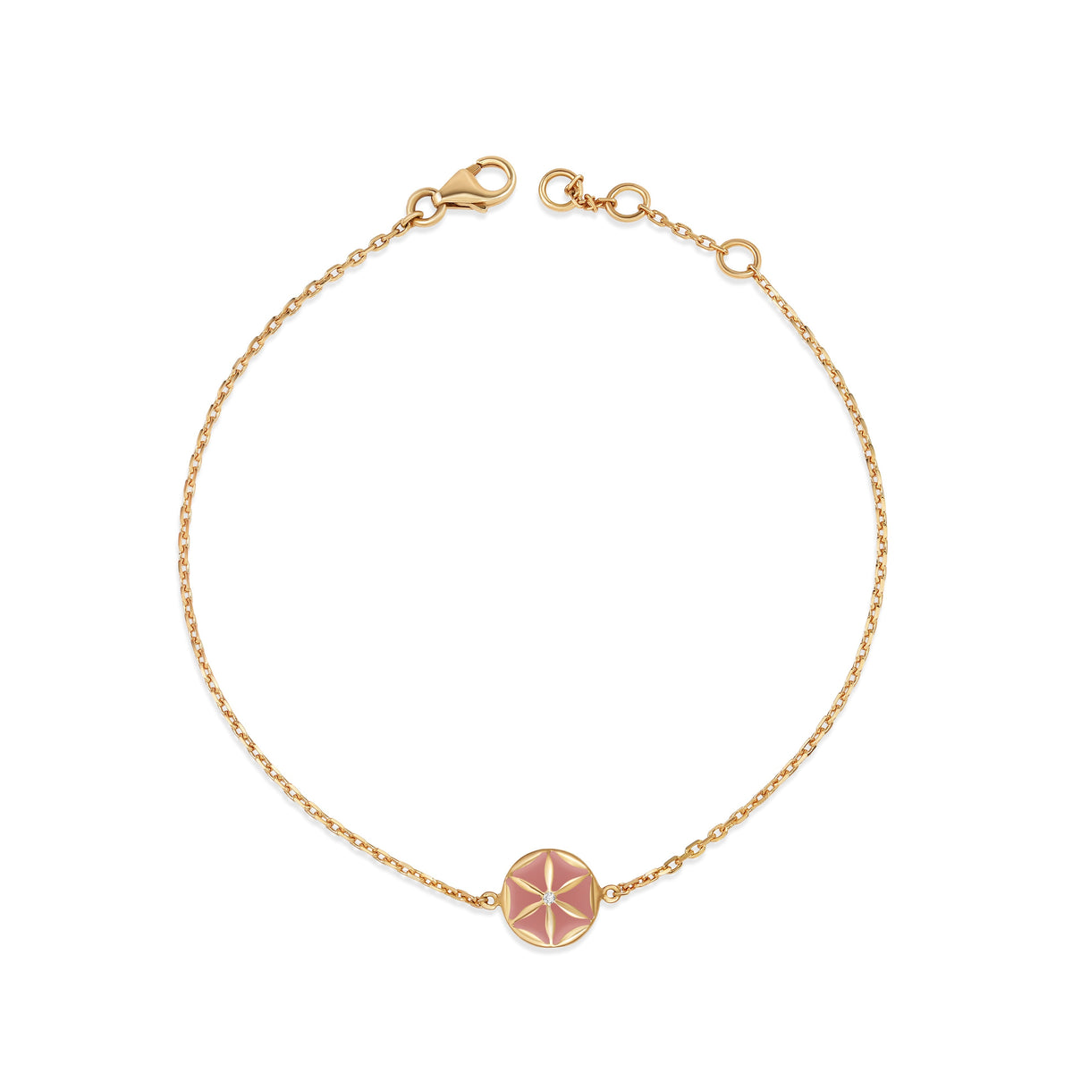 7LEAVES Flower of Elements one-flower bracelet on a white background, alternate view