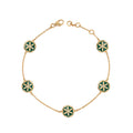 7LEAVES Flower of Elements five-flower bracelet on a white background