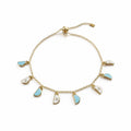 Amara Charm Bracelet in yellow gold – front view
