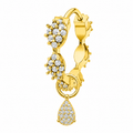 Rulla Marquise Eternity Hoop with Multi Tear Drop Charm in yellow gold
