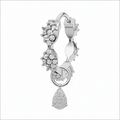 Rulla Marquise Eternity Hoop with Multi Tear Drop Charm in white gold