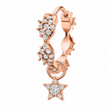 Rulla Marquise Eternity Hoop with Star Charm in rose gold