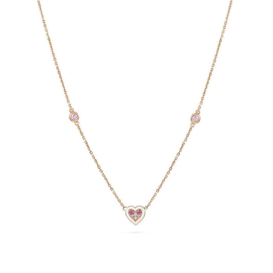 By2wenty5 Heart Choker in 18K gold on white