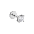 Caleums Polaris 18K White Gold Single Stud Earring