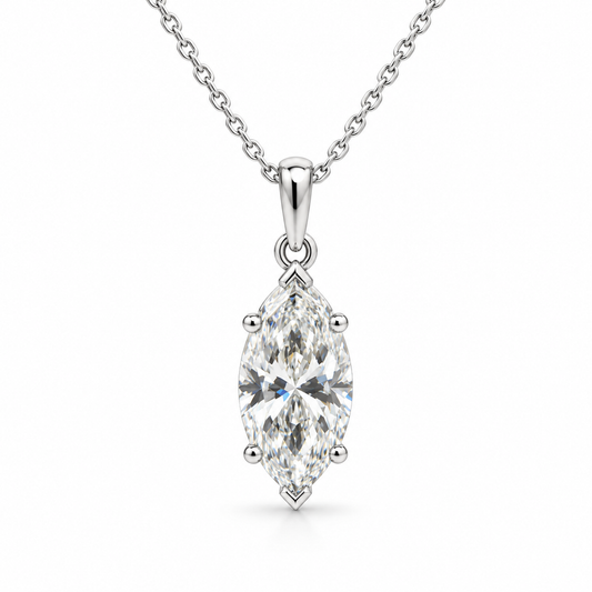 LeJour 2.04ct Marquise Lab-Grown Diamond Pendant Necklace
