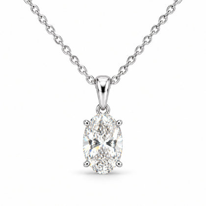 2.01ct Oval Lab-Grown Diamond Pendant Necklace
