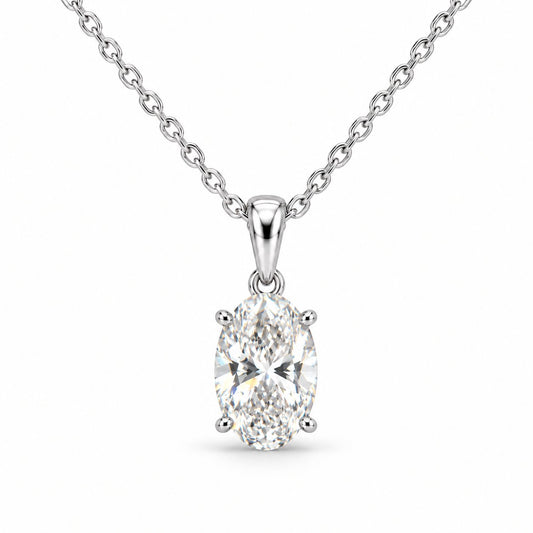 LeJour 2.01ct Oval Lab-Grown Diamond Pendant Necklace
