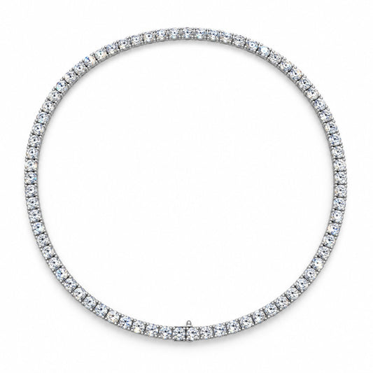LeJour 19.37ct 4-Prong Lab-Grown Diamond Tennis Necklace