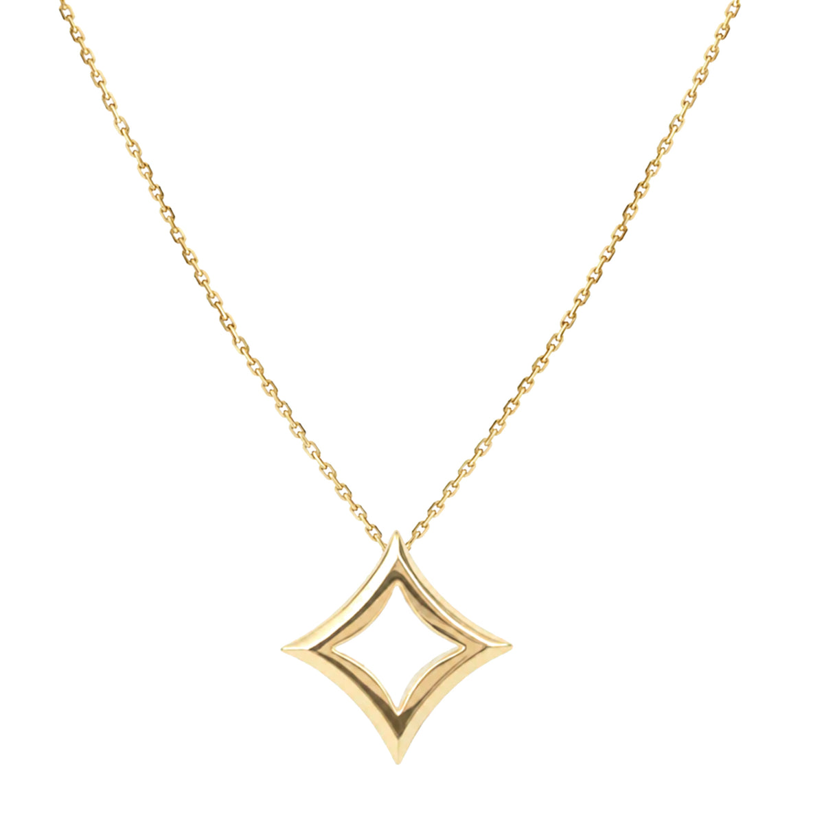 Nur Hilyah Pendant Necklace in yellow gold on white background