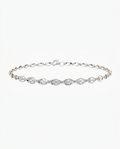 Zoráe Core Line bracelet in 18K white gold with marquise lab-grown diamonds