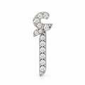 Rulla Arabic Letter Full Diamond Stud, letter أ, white gold