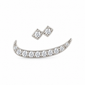 Rulla Arabic Letter Full Diamond Stud, letter ت, white gold