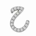 Rulla Arabic Letter Full Diamond Stud, letter ح, white gold