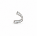 Rulla Arabic Letter Full Diamond Stud, letter د, white gold