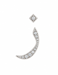 Rulla Arabic Letter Full Diamond Stud, letter ز, white gold