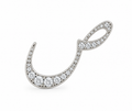 Rulla Arabic Letter Full Diamond Stud, letter ص, white gold