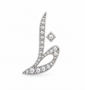 Rulla Arabic Letter Full Diamond Stud, letter ظ, white gold