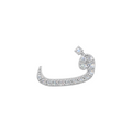 Rulla Arabic Letter Full Diamond Stud, letter ف, white gold